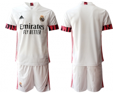 Men 2020-2021 club Real Madrid home blank white Soccer Jerseys1