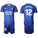 Men 2021-2022 Club Real Madrid away blue 12 Adidas Soccer Jersey