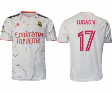 Men 2021-2022 Club Real Madrid home aaa version white 17 Adidas Soccer Jersey