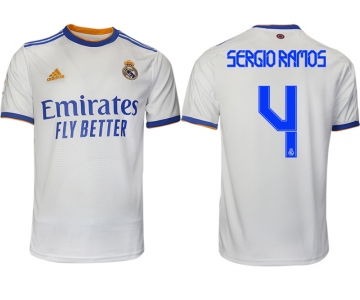 Men 2021-2022 Club Real Madrid home aaa version white 4 Soccer Jerseys