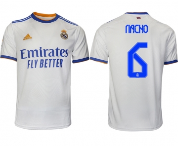 Men 2021-2022 Club Real Madrid home aaa version white 6 Soccer Jerseys