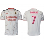 Men 2021-2022 Club Real Madrid home aaa version white 7 Adidas Soccer Jersey