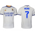 Men 2021-2022 Club Real Madrid home aaa version white 7 Soccer Jerseys1