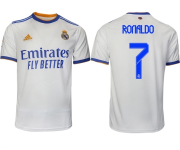 Men 2021-2022 Club Real Madrid home aaa version white 7 Soccer Jerseys