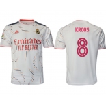 Men 2021-2022 Club Real Madrid home aaa version white 8 Adidas Soccer Jersey