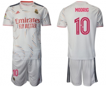 Men 2021-2022 Club Real Madrid home white 10 Adidas Soccer Jersey