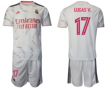 Men 2021-2022 Club Real Madrid home white 17 Adidas Soccer Jersey