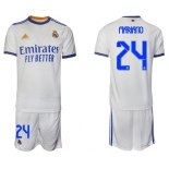 Men 2021-2022 Club Real Madrid home white 24 Soccer Jerseys
