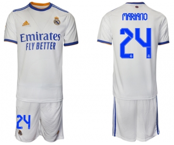 Men 2021-2022 Club Real Madrid home white 24 Soccer Jerseys