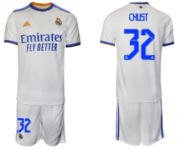 Men 2021-2022 Club Real Madrid home white 32 Soccer Jerseys