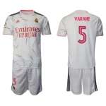 Men 2021-2022 Club Real Madrid home white 5 Adidas Soccer Jersey