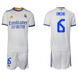 Men 2021-2022 Club Real Madrid home white 6 Soccer Jerseys