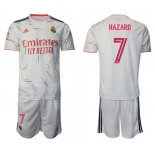 Men 2021-2022 Club Real Madrid home white 7 Adidas Soccer Jerseys