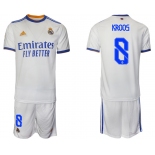 Men 2021-2022 Club Real Madrid home white 8 Soccer Jerseys