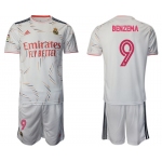 Men 2021-2022 Club Real Madrid home white 9 Adidas Soccer Jersey