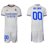 Men 2021-2022 Club Real Madrid home white customized Soccer Jerseys