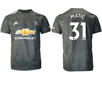 Men 2020-2021 club Manchester United away aaa version 31 black Soccer Jerseys