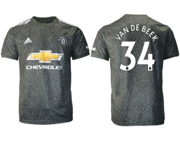 Men 2020-2021 club Manchester United away aaa version 34 black Soccer Jerseys