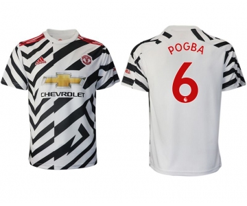 Men 2020-2021 club Manchester United away aaa version 6 white Soccer Jerseys