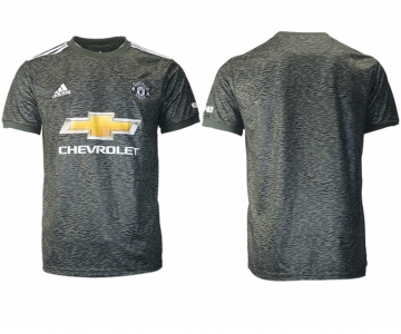 Men 2020-2021 club Manchester United away aaa version blank black Soccer Jerseys