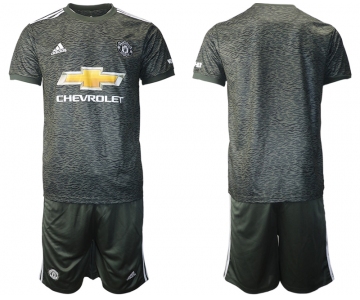 Men 2020-2021 club Manchester United away blank black Soccer Jerseys