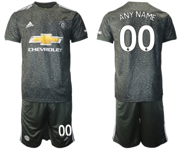 Men 2020-2021 club Manchester United away customized black Soccer Jerseys