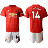 Men 2020-2021 club Manchester United home 14 red Soccer Jerseys