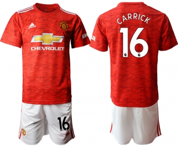 Men 2020-2021 club Manchester United home 16 red Soccer Jerseys