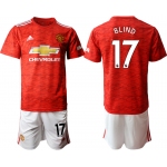 Men 2020-2021 club Manchester United home 17 red Soccer Jerseys