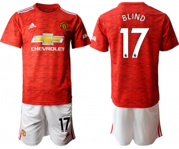 Men 2020-2021 club Manchester United home 17 red Soccer Jerseys