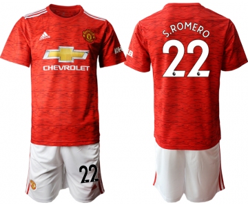 Men 2020-2021 club Manchester United home 22 red Soccer Jerseys