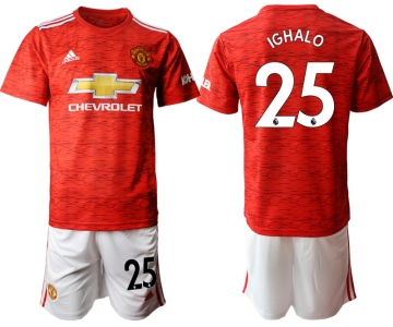 Men 2020-2021 club Manchester United home 25 red Soccer Jerseys