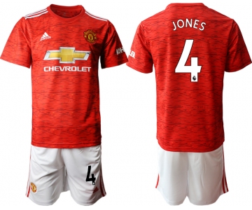 Men 2020-2021 club Manchester United home 4 red Soccer Jerseys