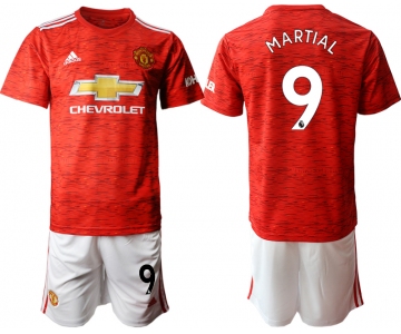 Men 2020-2021 club Manchester United home 9 red Soccer Jerseys