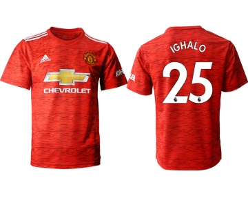 Men 2020-2021 club Manchester United home aaa version 25 red Soccer Jerseys