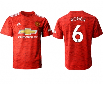 Men 2020-2021 club Manchester United home aaa version 6 red Soccer Jerseys
