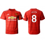 Men 2020-2021 club Manchester United home aaa version 8 red Soccer Jerseys