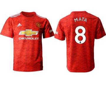 Men 2020-2021 club Manchester United home aaa version 8 red Soccer Jerseys