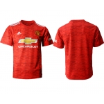 Men 2020-2021 club Manchester United home aaa version blank red Soccer Jerseys