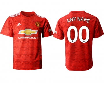 Men 2020-2021 club Manchester United home aaa version customized red Soccer Jerseys