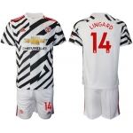 Men 2020-2021 club Manchester united away 14 white Soccer Jerseys