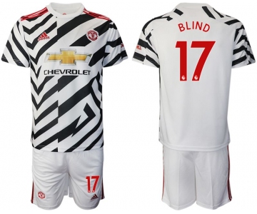Men 2020-2021 club Manchester united away 17 white Soccer Jerseys