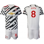 Men 2020-2021 club Manchester united away 8 white Soccer Jerseys