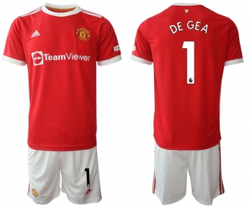 Men 2021-2022 Club Manchester United home red 1 Adidas Soccer Jersey