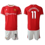 Men 2021-2022 Club Manchester United home red 11 Adidas Soccer Jersey