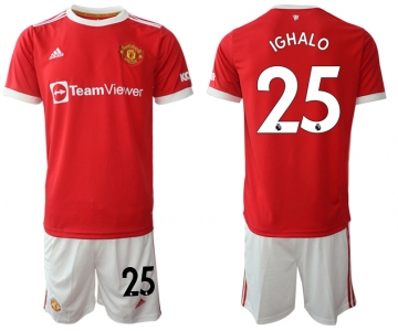 Men 2021-2022 Club Manchester United home red 25 Adidas Soccer Jersey