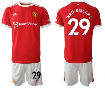 Men 2021-2022 Club Manchester United home red 29 Adidas Soccer Jersey