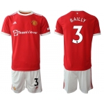 Men 2021-2022 Club Manchester United home red 3 Adidas Soccer Jersey