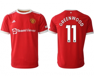 Men 2021-2022 Club Manchester United home red aaa version 11 Adidas Soccer Jersey