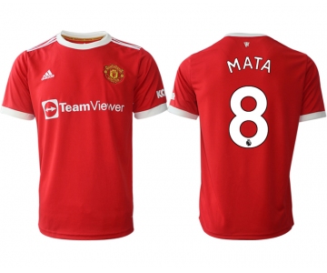 Men 2021-2022 Club Manchester United home red aaa version 8 Adidas Soccer Jersey